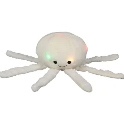 Peluche veilleuse pieuvre lumineuse blanche Ø20xH17cm