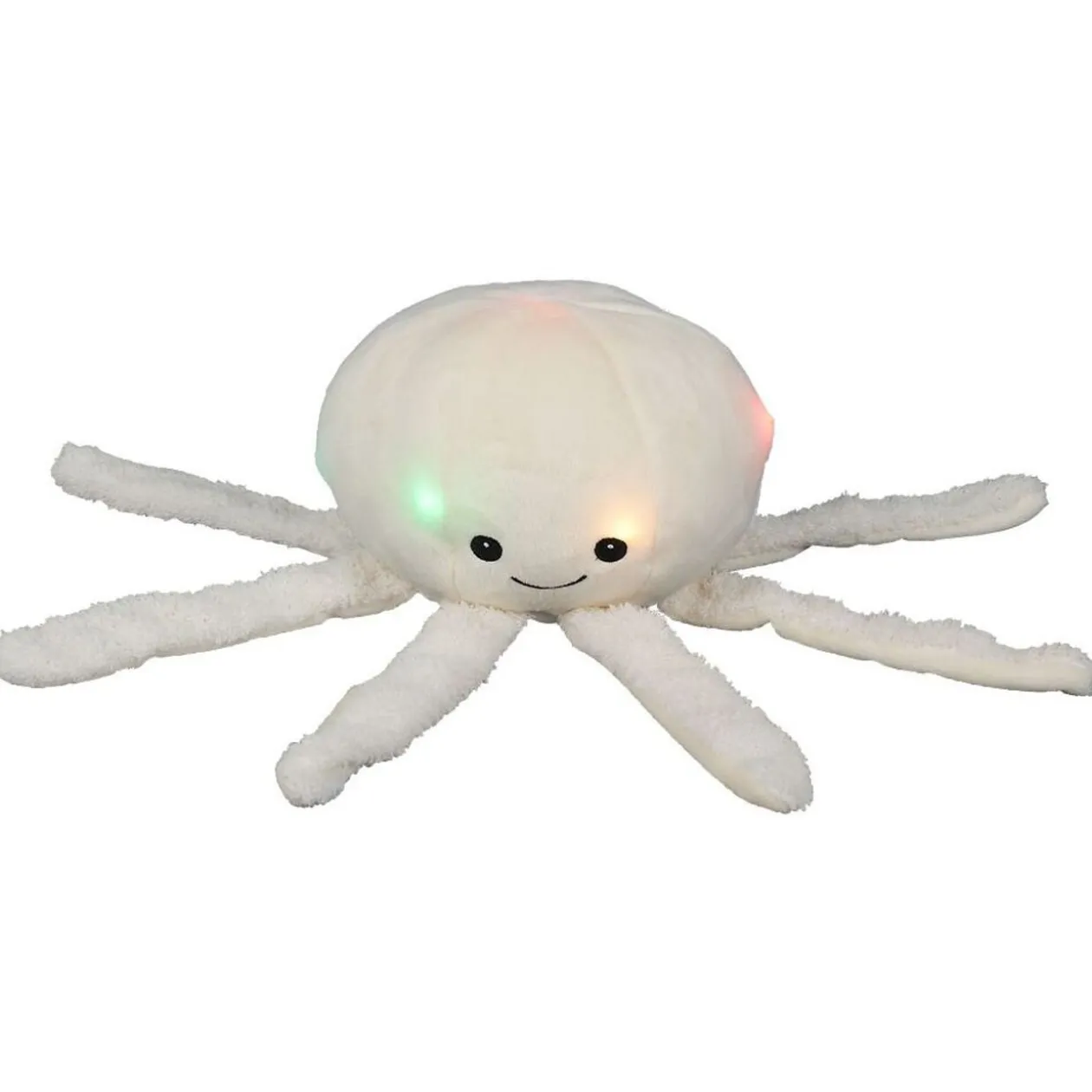 Peluche veilleuse pieuvre lumineuse blanche Ø20xH17cm