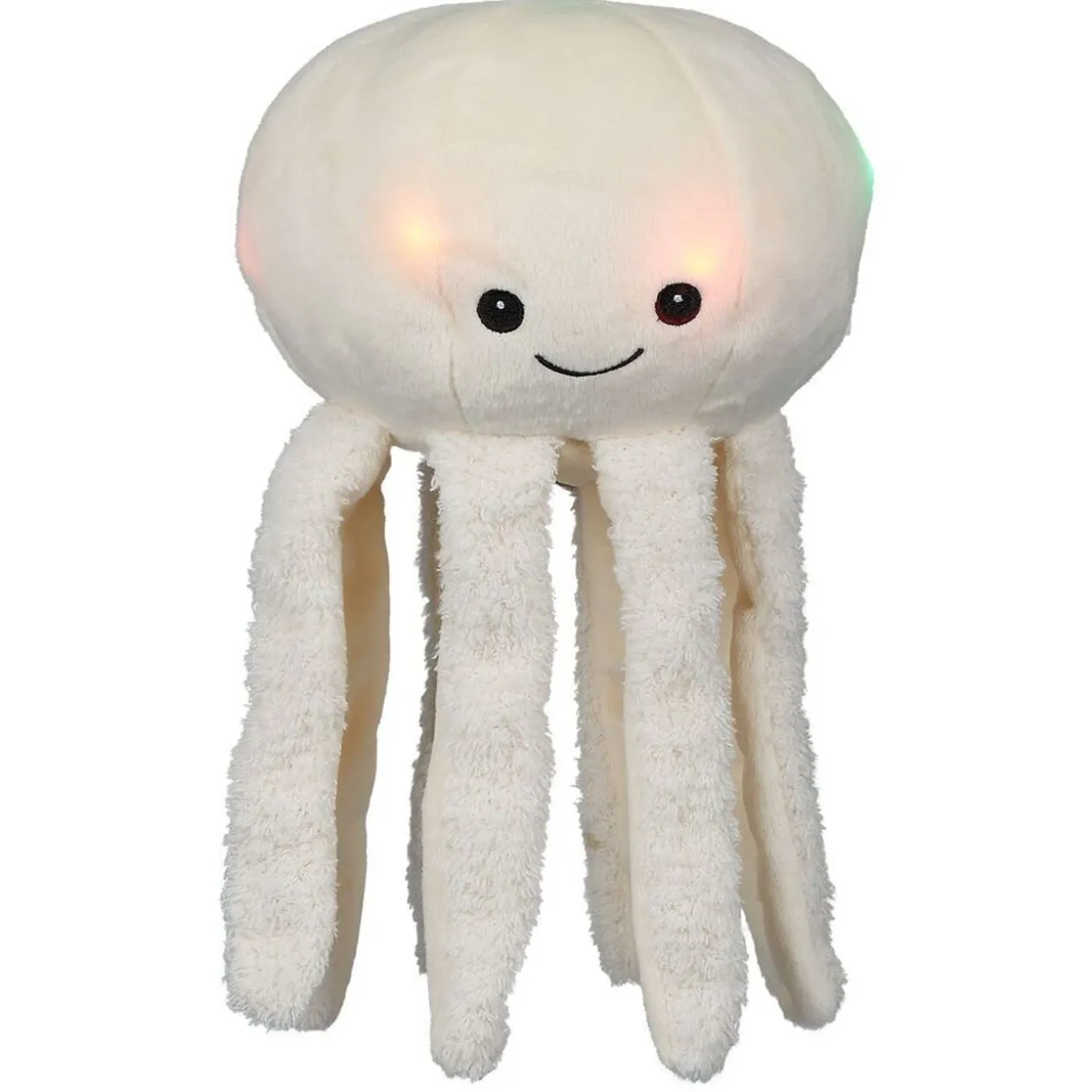 Peluche veilleuse pieuvre lumineuse blanche Ø20xH17cm