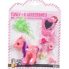 Petit poney rose et accessoires X6