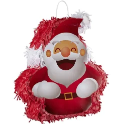 Piñata forme Père Noël rouge blanc