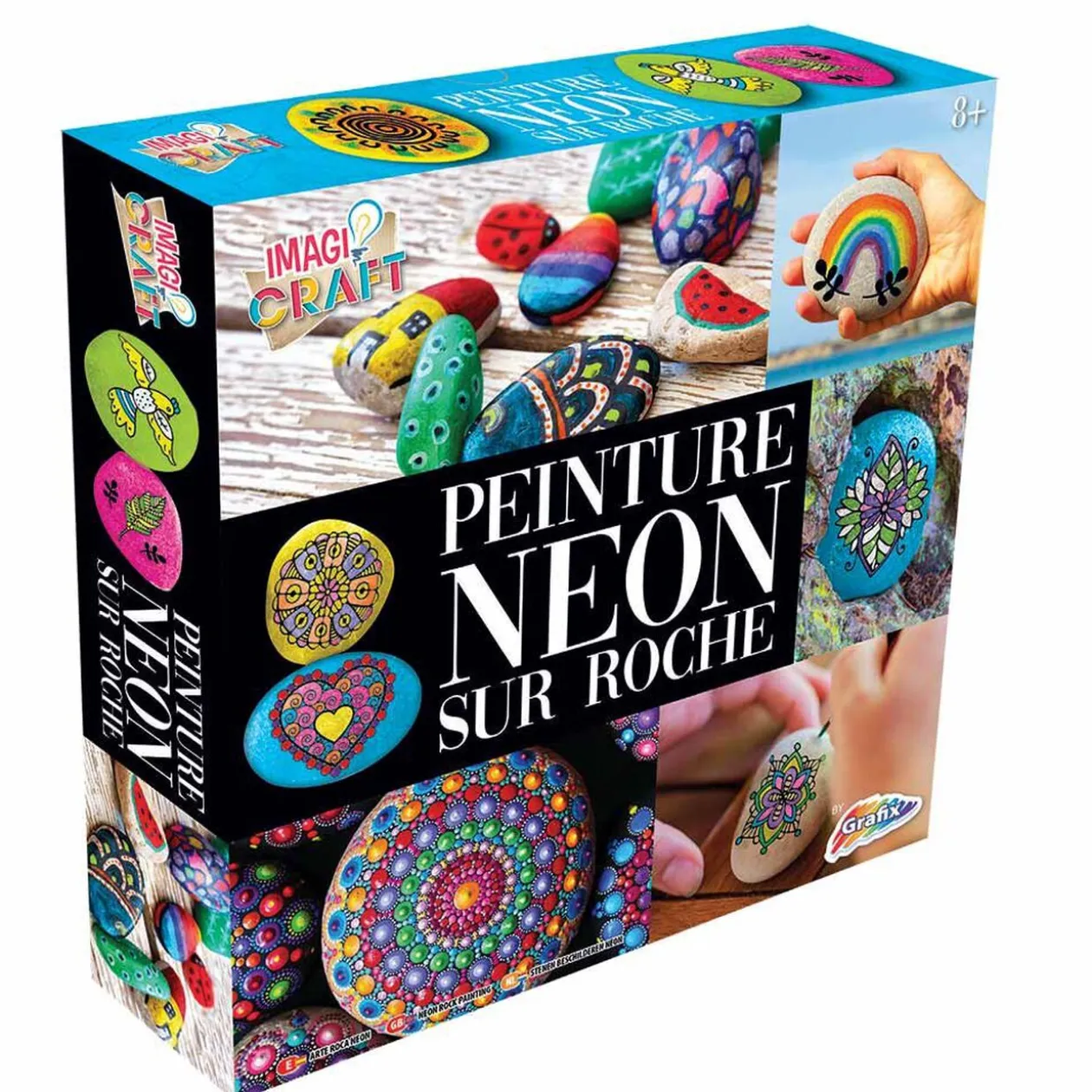 Pierre à peindre x4 peinture néon