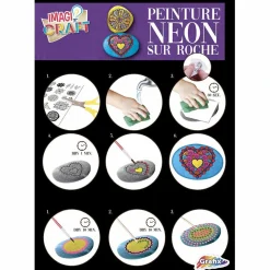 Pierre à peindre x4 peinture néon