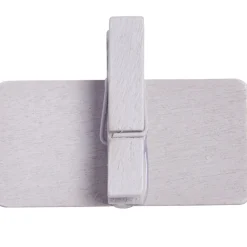 Pince ardoise argentée x6