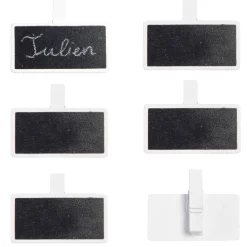 Pince ardoise blanche x6