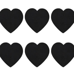 Pince ardoise coeur blanc x6