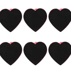 Pince ardoise coeur rose fuchsia x6