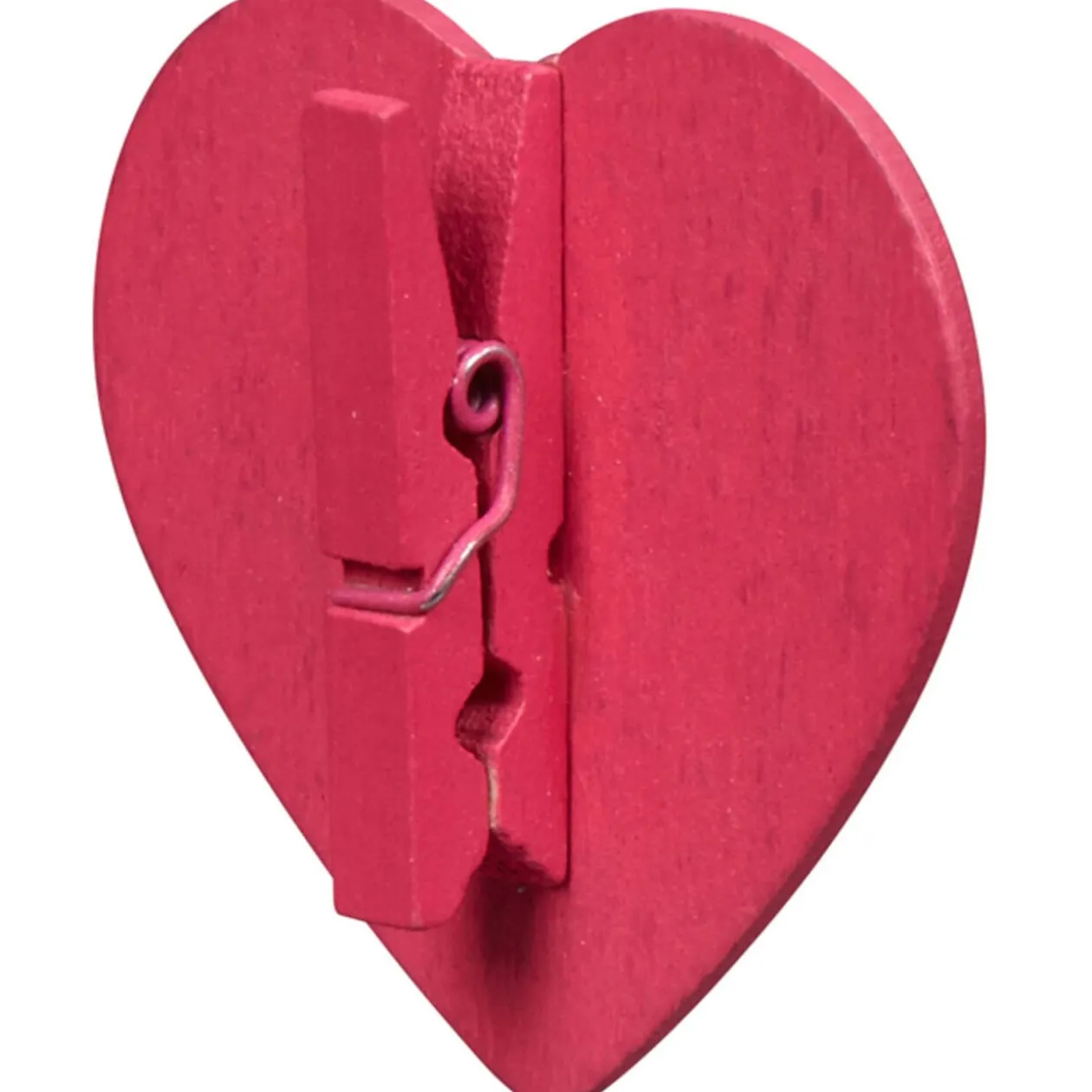 Pince ardoise coeur rose fuchsia x6