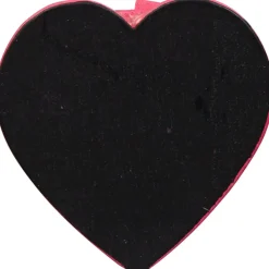 Pince ardoise coeur rose fuchsia x6