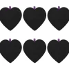 Pince ardoise coeur violet x6