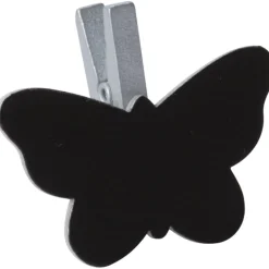 Pince ardoise papillon argenté x6