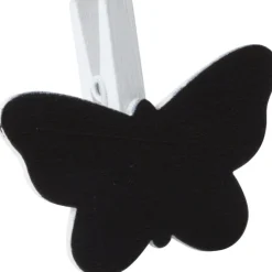 Pince ardoise papillon blanc x6