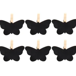 Pince ardoise papillon ivoire x6