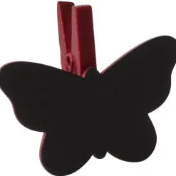 Pince ardoise papillon rouge bordeaux x6