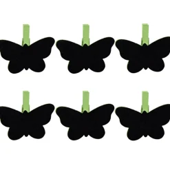 Pince ardoise papillon vert x6