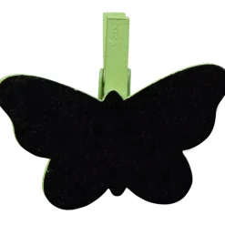 Pince ardoise papillon vert x6
