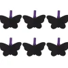 Pince ardoise papillon violet x6