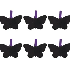 Pince ardoise papillon violet x6