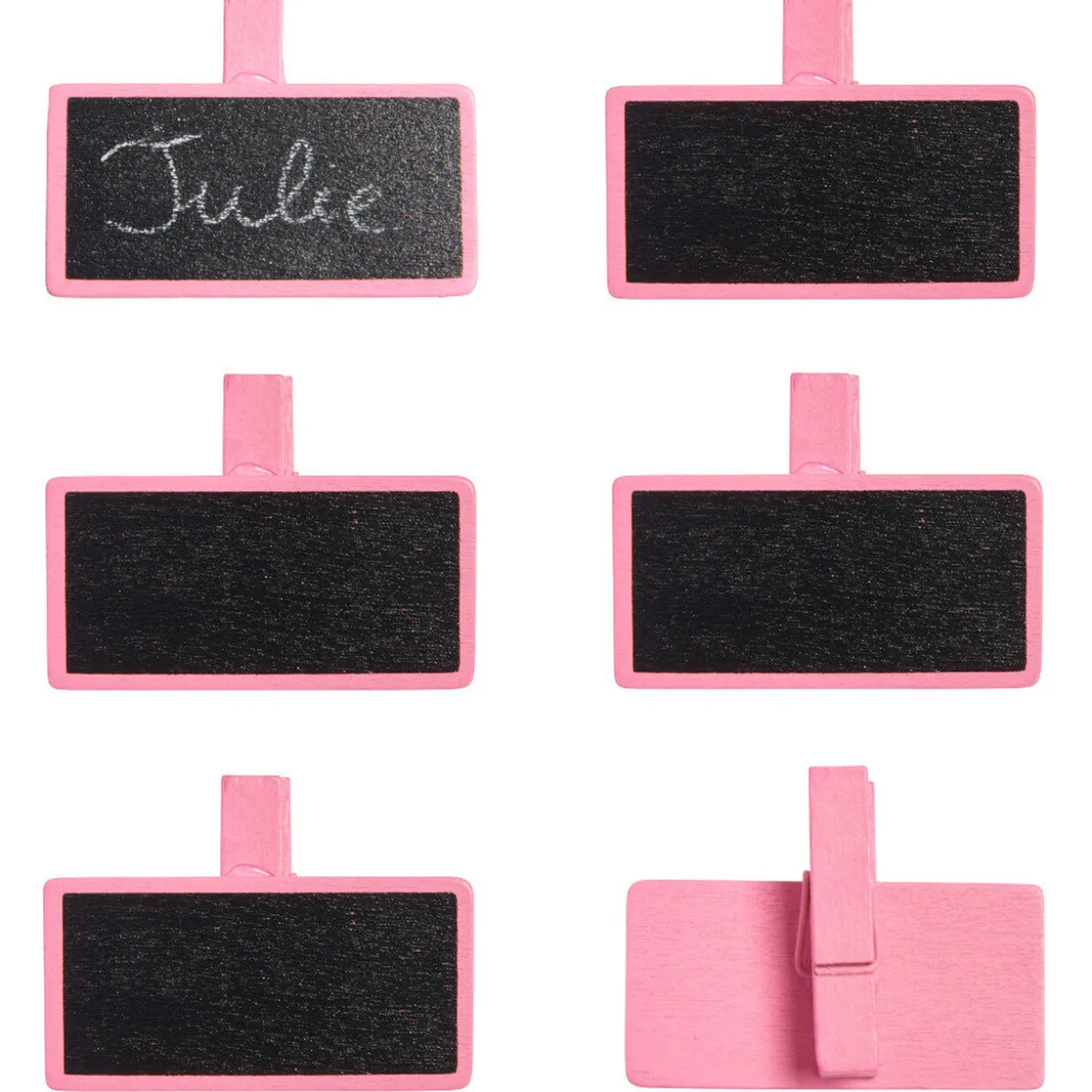 Pince ardoise rose x6