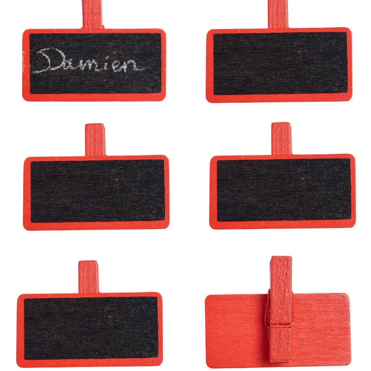 Pince ardoise rouge x6