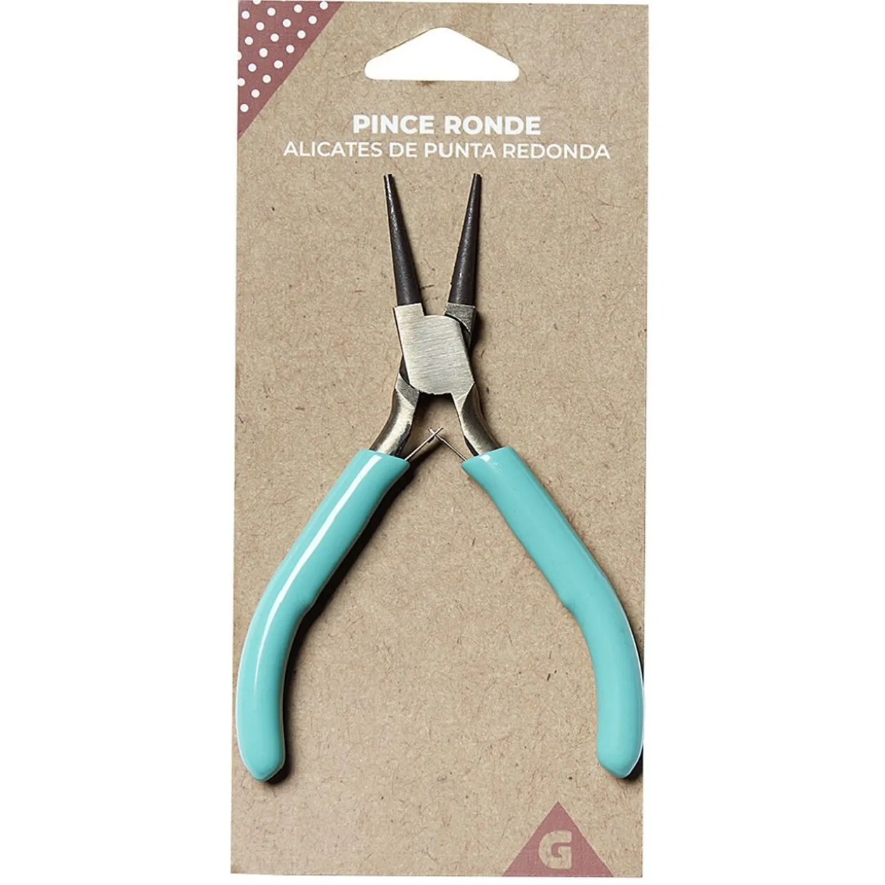 Pince ronde en métal bleu