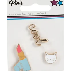 Pin's métal design forme fantaisie x3