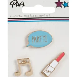 Pin's métal design forme fantaisie x3