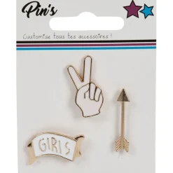 Pin's métal design forme fantaisie x3