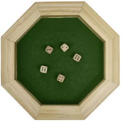 Piste de dés octogonale en bois certifié FSC®
