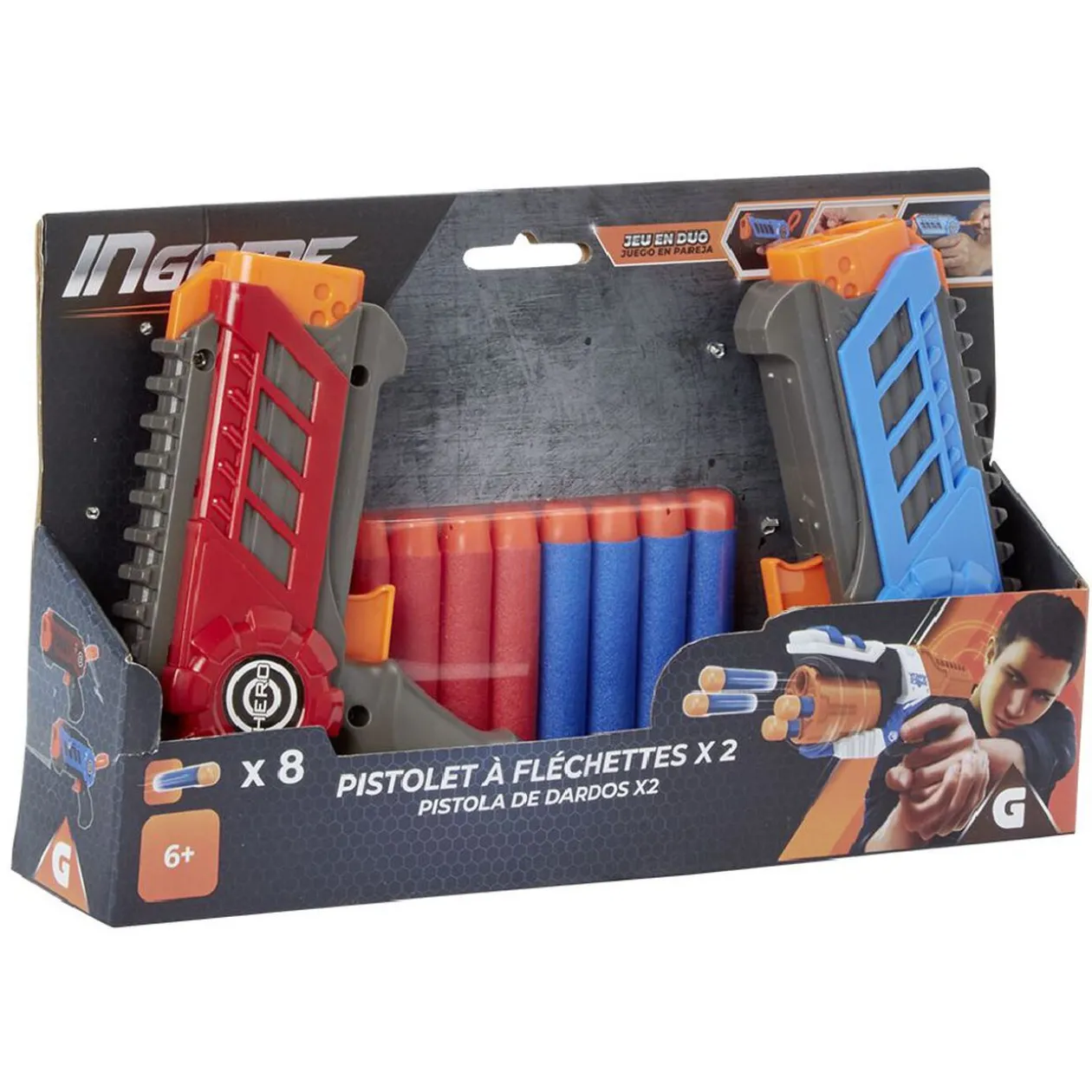 Pistolet à fléchettes x2