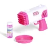 Pistolet bazooka à bulles 36 buses plastique rose