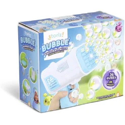 Pistolet bazooka à bulles 36 buses plastique rose