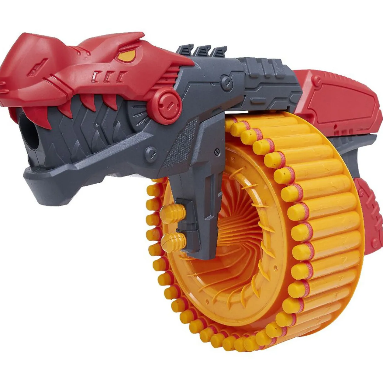 Pistolet dinosaure chargeur 40 fléchettes