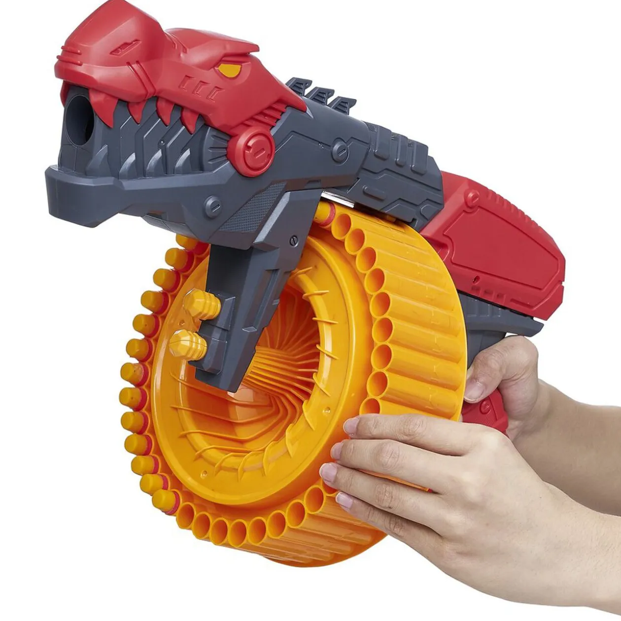 Pistolet dinosaure chargeur 40 fléchettes