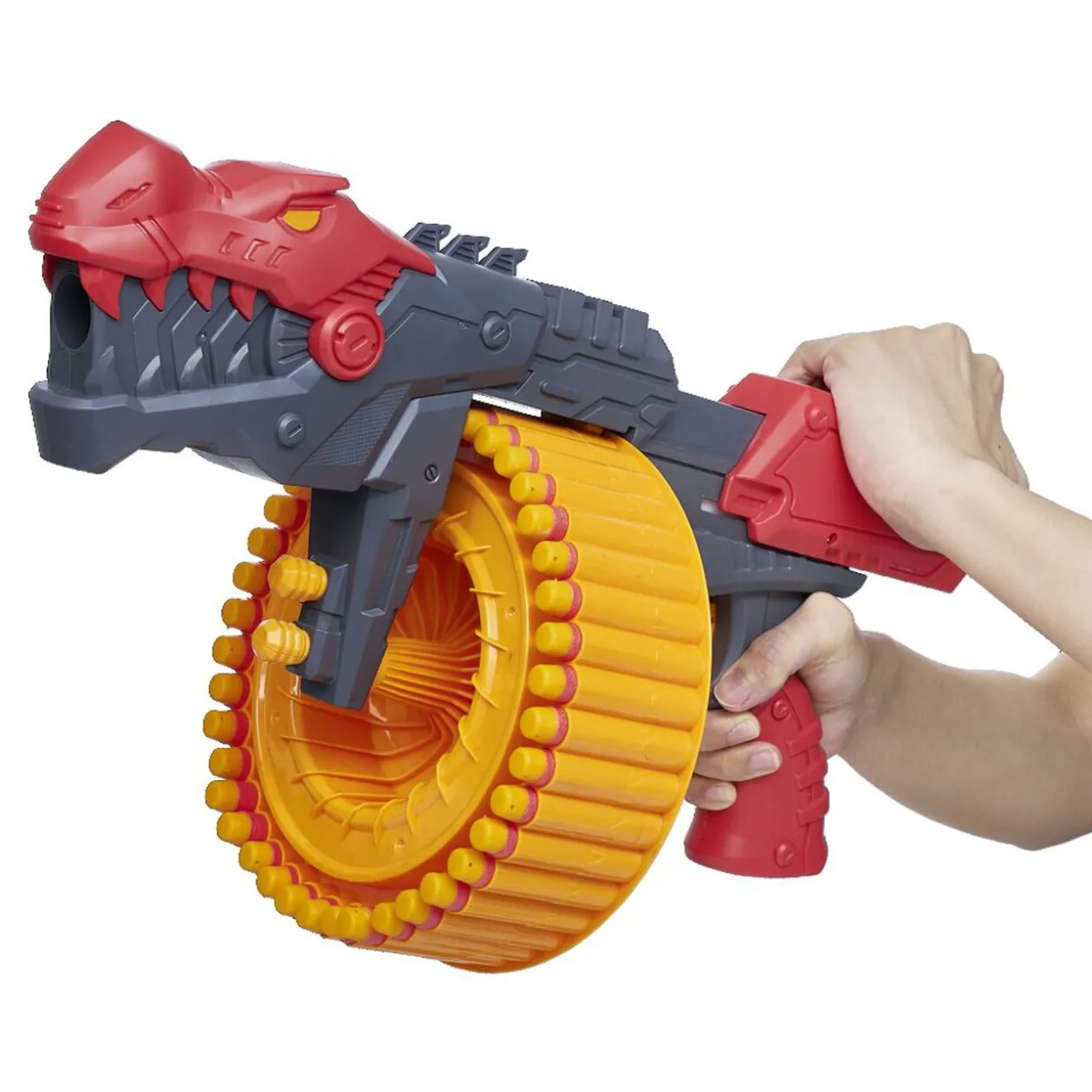 Pistolet dinosaure chargeur 40 fléchettes