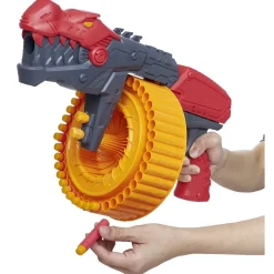 Pistolet dinosaure chargeur 40 fléchettes