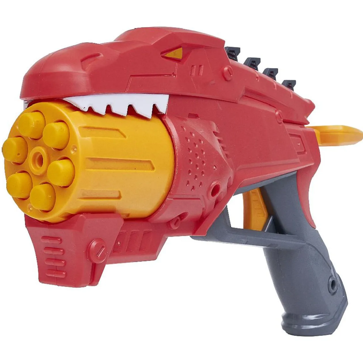Pistolet dinosaure rouge et 8 fléchettes