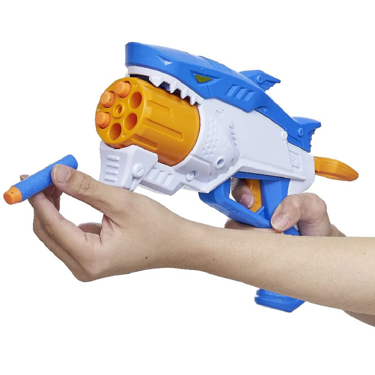 Pistolet requin bleu et 8 fléchettes