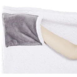 Plaid sweat adulte à capuche intérieur sherpa blanc - 2 modèles