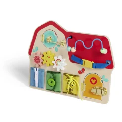 Planche activités enfant bois et métal 40x29,7xH6,4cm