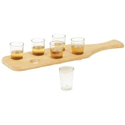 Planche cocktail avec 6 verres à shooter