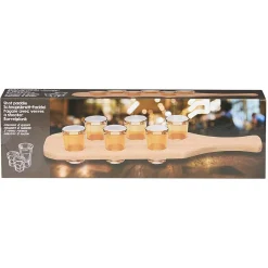 Planche cocktail avec 6 verres à shooter