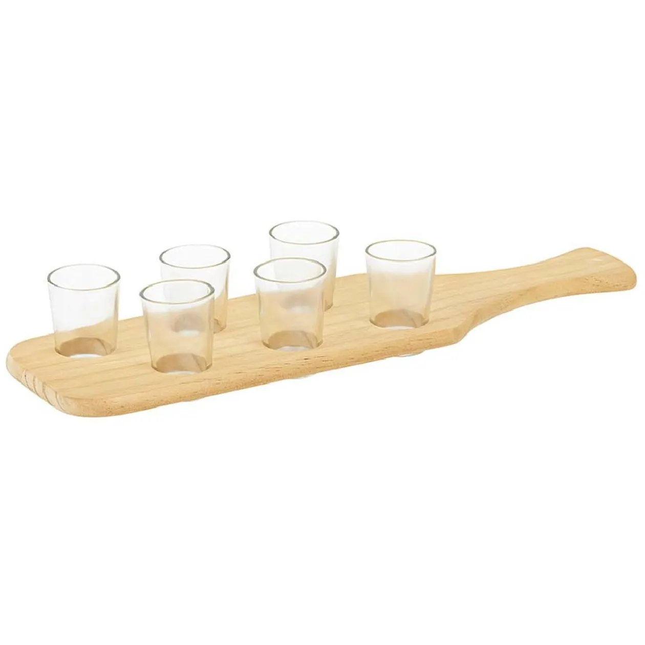 Planche cocktail avec 6 verres à shooter