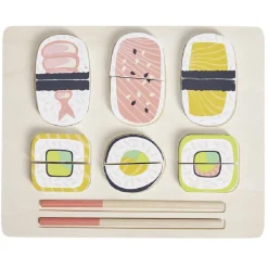 Planche jeu sushi et baguette en bois