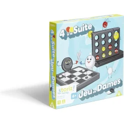 Plateau jeu de société 2en1 dame et 4 à la suite