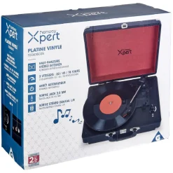 Platine vinyle Homday X-Pert rouge et noire