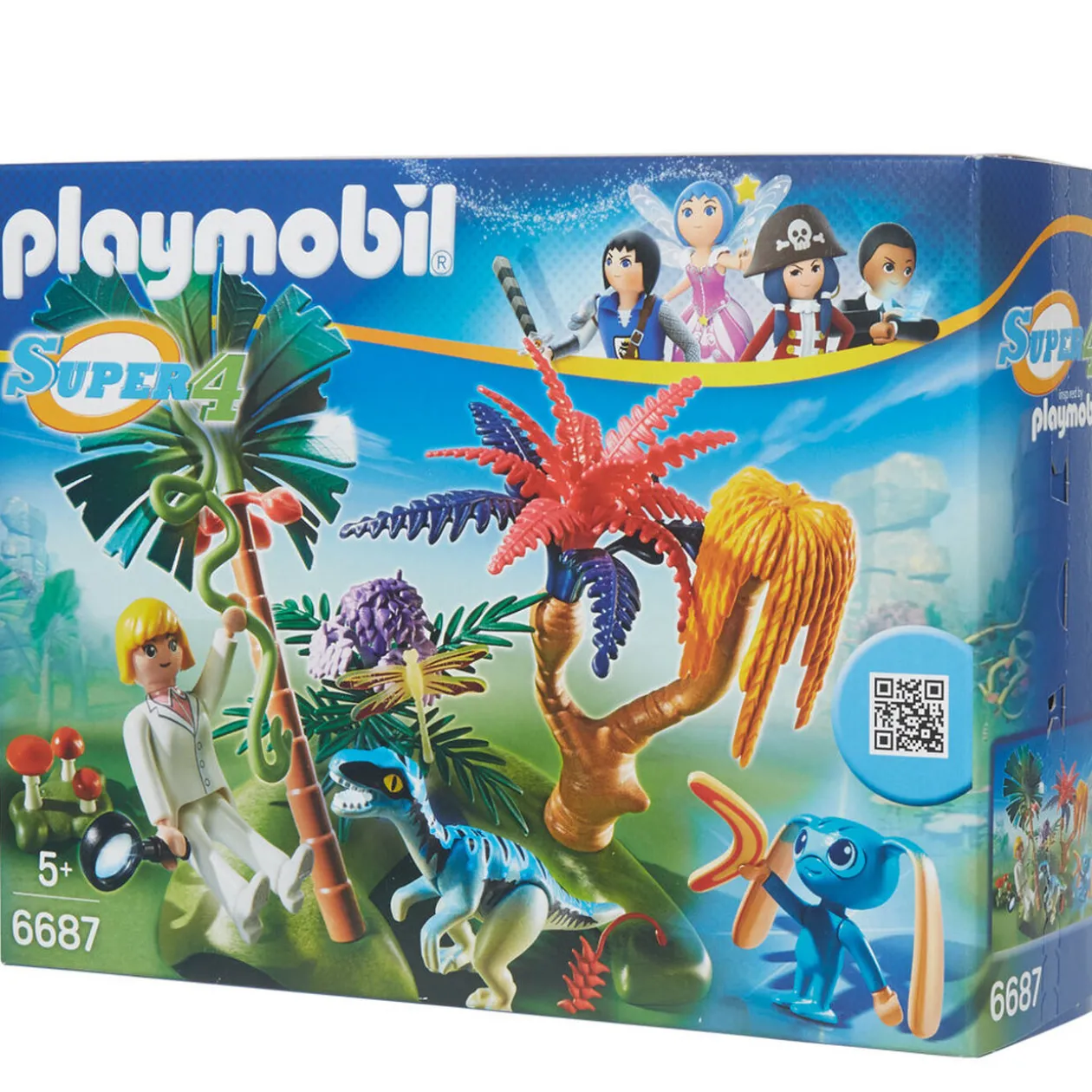 Playmobil Super 4 Ile perdue avec Alien et Velociraptor