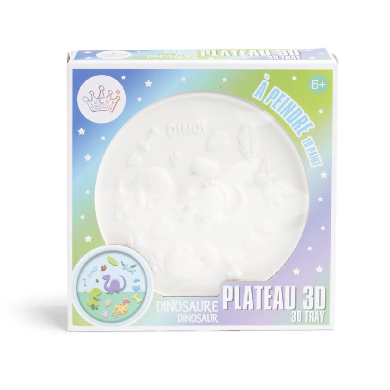 Plâtre 3D à peindre licorne ou dinosaure - 2 modèles