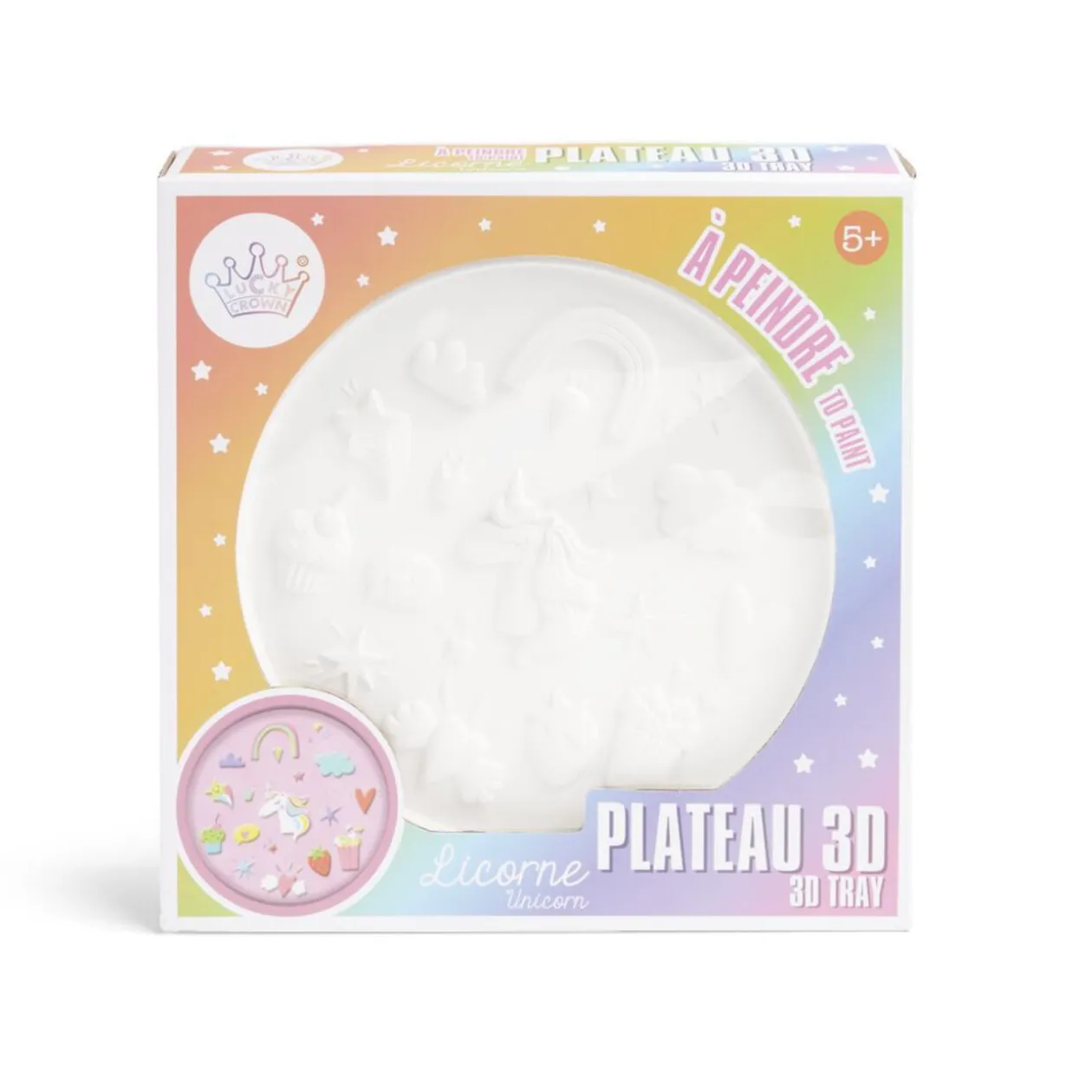 Plâtre 3D à peindre licorne ou dinosaure - 2 modèles