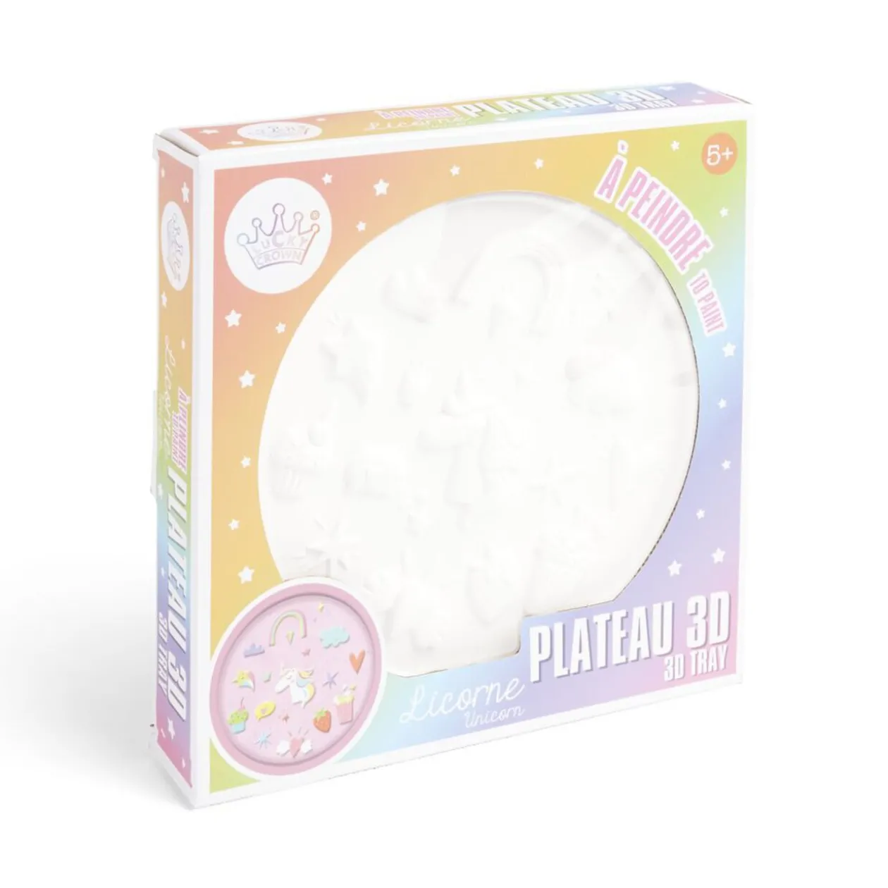 Plâtre 3D à peindre licorne ou dinosaure - 2 modèles